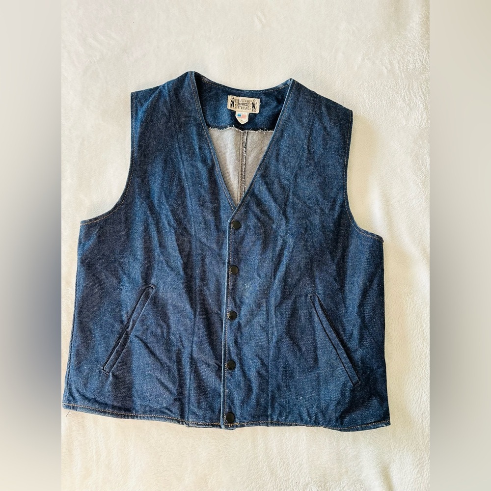 Vintage Denim Vest By Classic Old West Styles With Concealed Carry Gun Holster